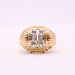 Ring Tank ring in yellow gold and white stones 58 Facettes