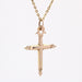 Old stick cross pendant in rose gold 58 Facettes 21-163