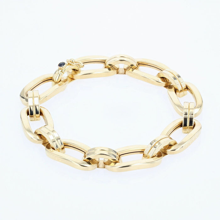 Bracelet Bracelet or jaune gourmette maille forçat 58 Facettes 21-785