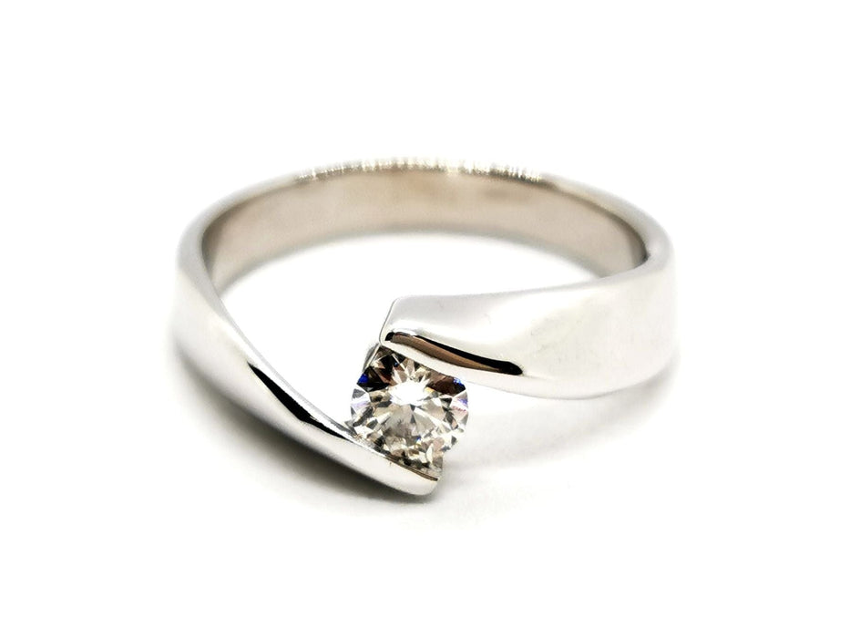 Bague 48 Mariage Solitaire Or blanc Diamant 58 Facettes 1242235CN