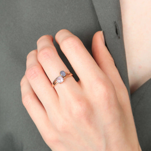 Bague Or Jaune BAGUE « TOI & MOI » OR 58 Facettes BO/220012/13