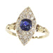 Bague 59 Bague diamant et saphir bleu 58 Facettes 21097-0172