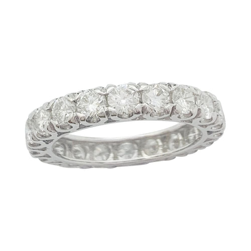 Bague 52 Alliance or blanc diamants. 58 Facettes 33218