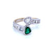 Bague 59 Bague "Vous et Moi" Emeraude Diamants 58 Facettes