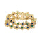 Bracelet Bracelet fleurettes en or jaune, chrysoprases et lapis lazuli. 58 Facettes 31843