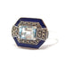 Ring Ring in Silver, topaz & blue enamel 58 Facettes
