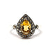 Ring Vintage Ring in Silver & Citrine 58 Facettes