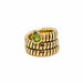Ring 52 Bulgari Tubogas Serpenti Peridot ring in yellow gold with 3 rows 58 Facettes