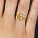 Ring 52 Yellow gold old pearl ring 58 Facettes 18-189B