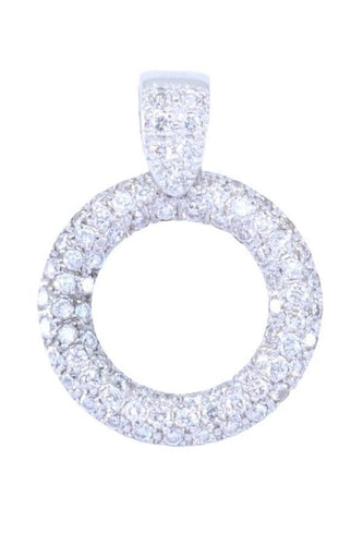 Pendentif Pendentif moderne en or blanc, diamants 58 Facettes 063621