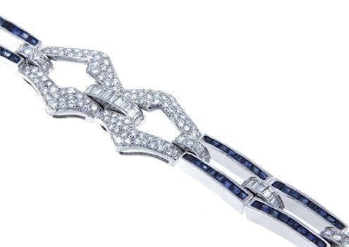 Bracelet Bracelet platine diamants saphirs 58 Facettes 62100038