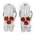 Earrings Repossi Creole earrings white gold yellow gold diamonds ruby 58 Facettes 66200027