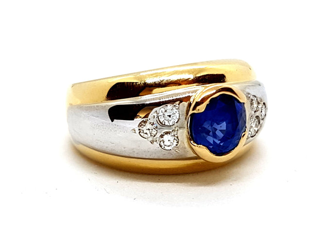 Bague 55 Bague Or jaune Saphir 58 Facettes 06496CD