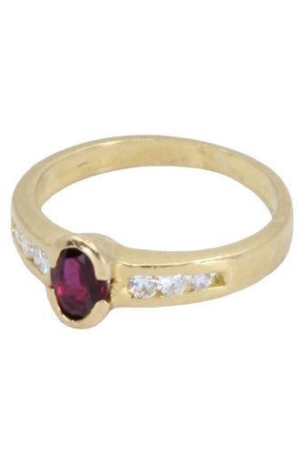 Bague 50 BAGUE MODERNE RUBIS ET DIAMANTS 58 Facettes 060251
