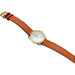 Watch Hermès watch, "Arceau", gold plated and steel on leather. 58 Facettes 31969