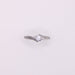 White gold diamond solitaire ring with knife setting 58 Facettes