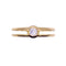 Bague Solitaire or jaune Diamant serti rail 58 Facettes