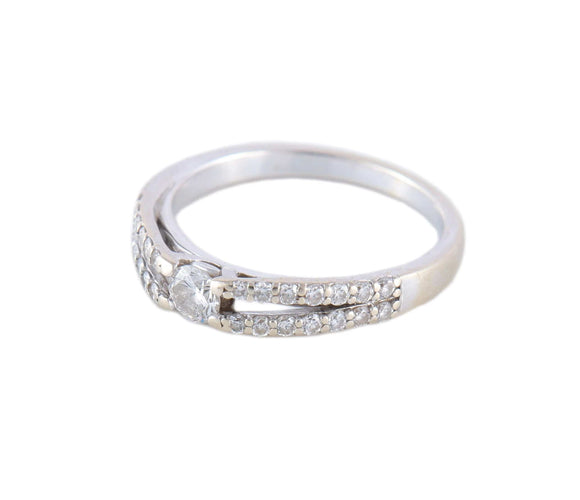 Bague BAGUE OR BLANC & DIAMANTS 58 Facettes BO/220060 NSS-STA