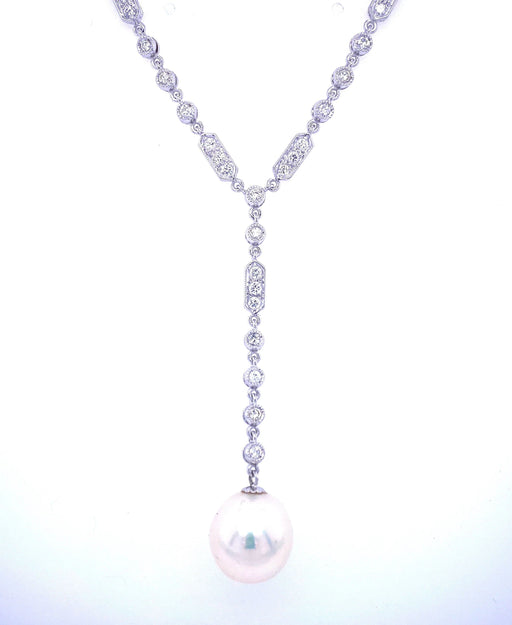 Collier Pendentif collier Art Déco Perles Diamant 58 Facettes