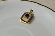 Pendentif Pendentif octogonal 2 ors, Saphirs, Diamants 58 Facettes Ref1884