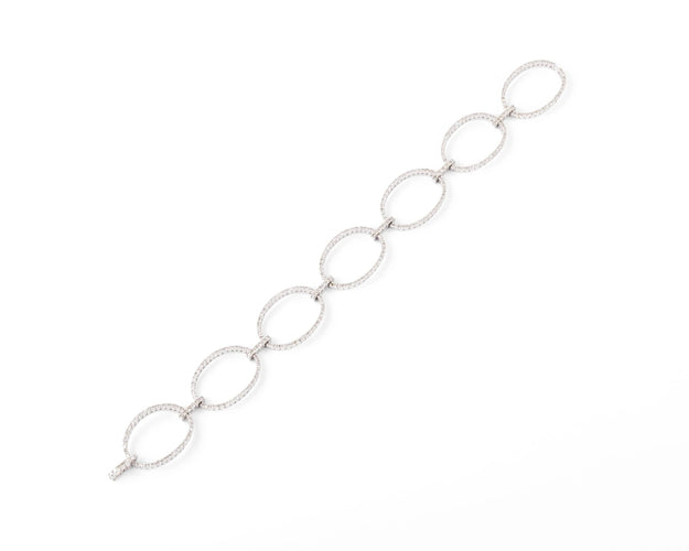 Bracelet Bracelet maillons ovales en diamant 58 Facettes