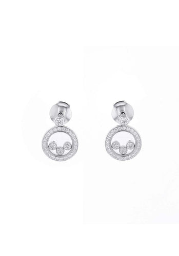 Boucles d'oreilles Boucles d'oreilles CHOPARD Happy Diamonds Icons en Or Blanc 750/1000 58 Facettes 61582-57061