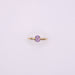Ring Yellow gold oval amethyst solitaire ring 58 Facettes