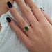 Bague Bague tourmaline verte diamants or jaune 58 Facettes