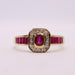 Ring Octagonal Ruby and Diamond Ring 58 Facettes
