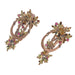 Dangling earrings, diamonds and rubies 58 Facettes 23026-0041