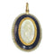 Pendentif Pendentif Médaille Marie nacre onyx et perles de rocaille 58 Facettes 23191-0428