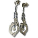 Boucles d'oreilles Boucles d'oreilles en platine de style Art Déco avec diamants et saphirs 58 Facettes Q4B