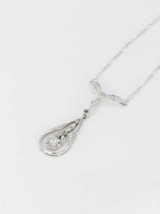 Collier Collier Belle Epoque en or, platine et diamants 58 Facettes 673