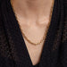 THREE GOLD COFFEE BEAN CHAIN ​​NECKLACE 58 Facettes BO/220114