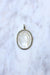 Old Art Deco Virgin medal pendant on mother-of-pearl, white gold, and pearls 58 Facettes