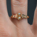 Ring 58 Fine pearl ring with star setting 58 Facettes 22-270
