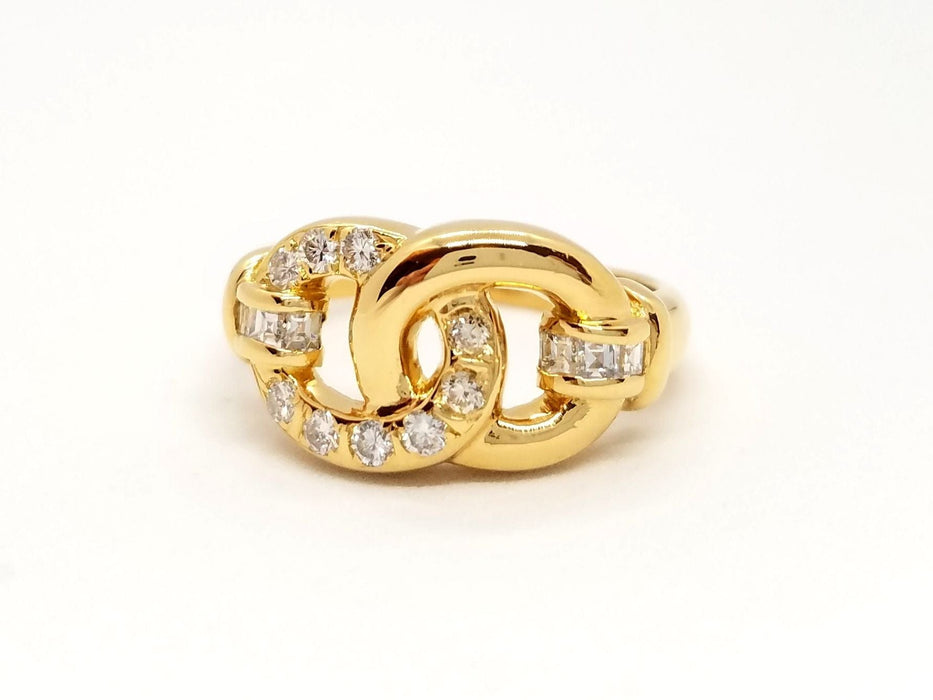 Bague 56 Bague Or jaune Diamant 58 Facettes 815500CN