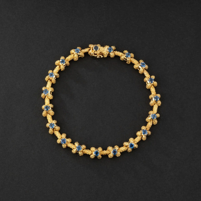 Bracelet Bracelet souple en Or jaune et Saphirs 58 Facettes