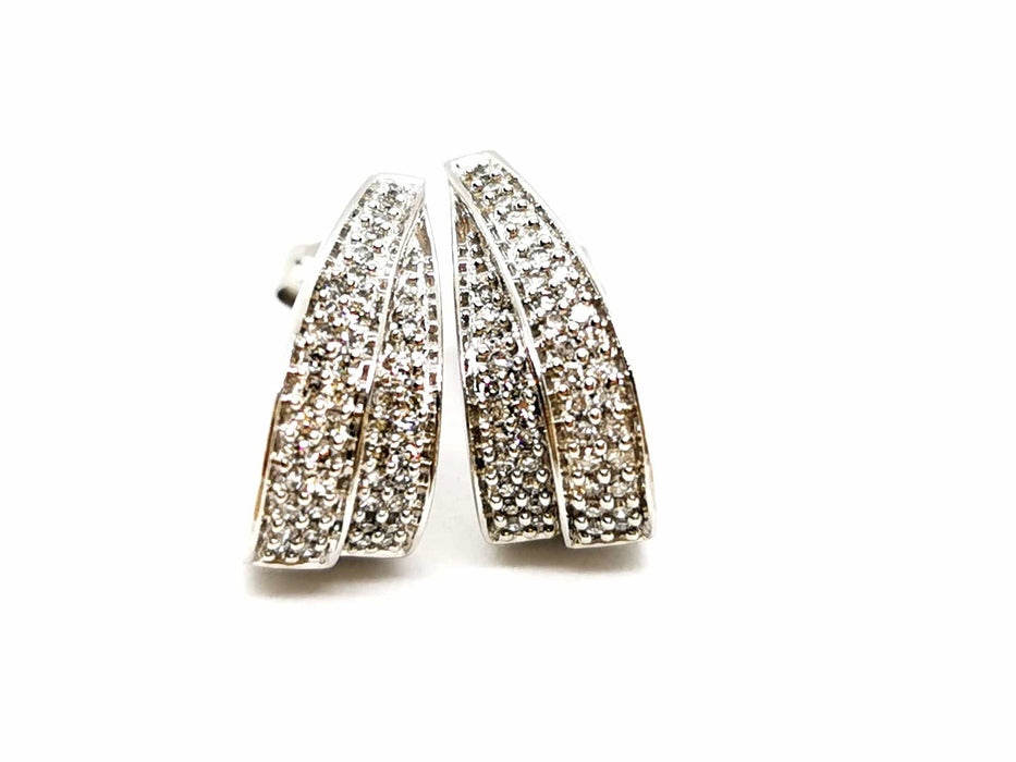 Boucles d'oreilles Boucles d'oreilles Or blanc Diamant 58 Facettes 1442757CN