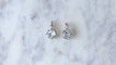 Boucles d'oreilles Boucles d'oreilles Or rose Platine Aigue-marine Diamants 58 Facettes