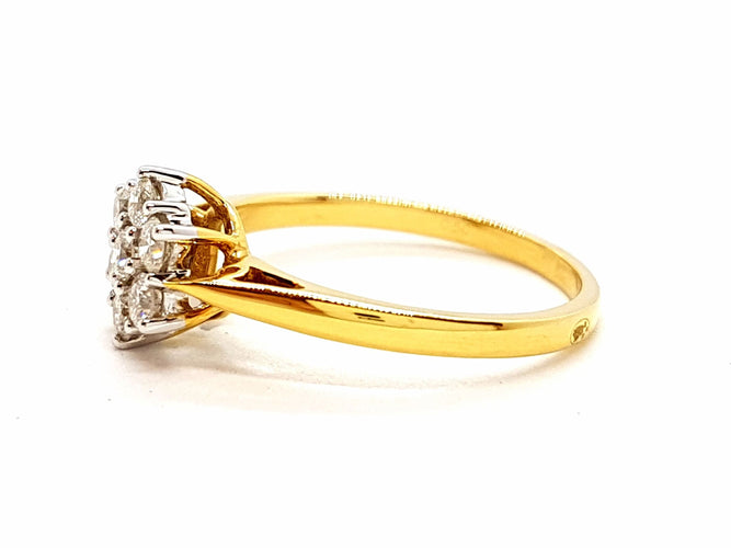 Bague 56 Bague Or jaune Diamant 58 Facettes 06317CD