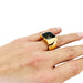 Ring 49 Chaumet signet ring, “Link”, yellow gold, smoky quartz. 58 Facettes 30844
