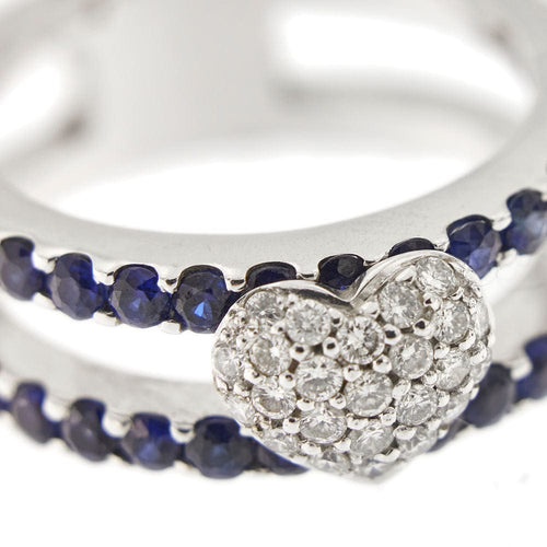 Bague 53 Bague saphirs diamants 58 Facettes 30559