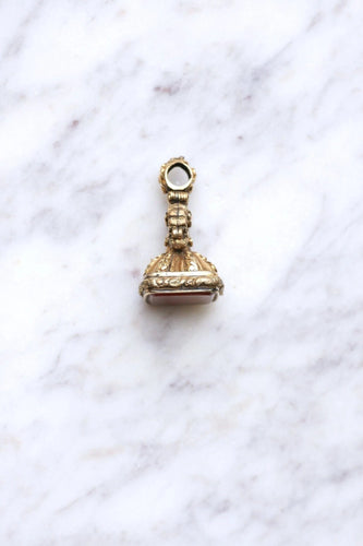 Pendentif Pendentif ancien sceau cachet en pomponne et cornaline 58 Facettes
