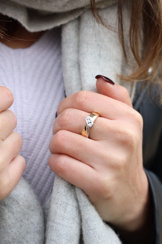 Bague 54 Bague Triologie Or jaune Diamant 58 Facettes 1875454CN