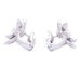 Boucles d'oreilles Boucles d'oreilles Van Cleef & Arpels "Lotus" or blanc, diamants. 58 Facettes 33565