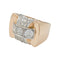 Bague 55 Bague "Tank" or rose, platine et diamants. 58 Facettes 31204