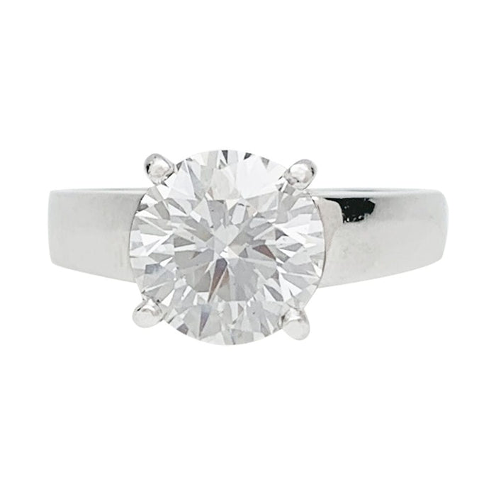 Bague Bague diamant 2,01 carats, en or platine. 58 Facettes