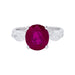 Bague 52 Bague or blanc, rubis et diamants. 58 Facettes 32370