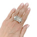 Ring 57 Tank ring in platinum and diamonds. 58 Facettes 31424